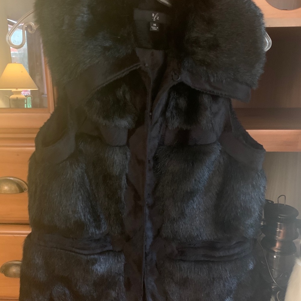 Rachel Zoe Faux Fur Vest - Black